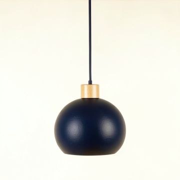 Lake Bluff Pendant Light Suspended From One Plain Cable - Navy (synthetic illustration; no displayed measurements)