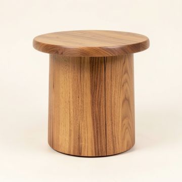 Teres Solid Wood Drum End Table (synthetic illustration; no displayed measurements)