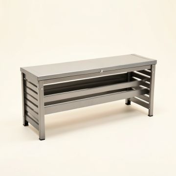 Vale Dale Narrow Outdoor Storage Bench - Gray (synthetic illustration; no displayed measurements)