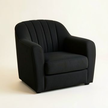 Summit Brook Upholstered Armchair - Black (synthetic illustration; no displayed measurements)