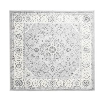 Sandridge Bohemian Gray/White Area Rug