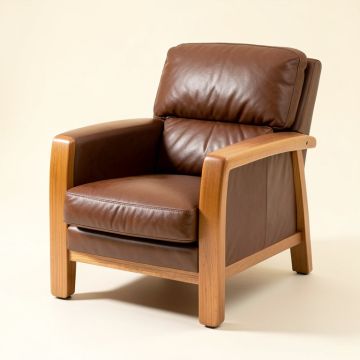 Carleen 31 '' Wide Top Grain Leather Lounge Chair (synthetic illustration; no displayed measurements)