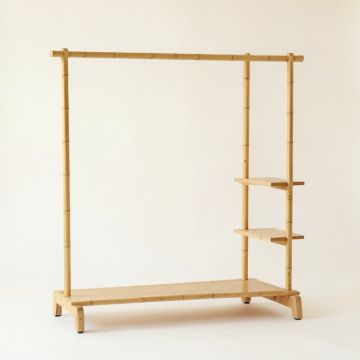 Heath Crossing Empty Garment Rack - Beige (synthetic illustration; no displayed measurements)