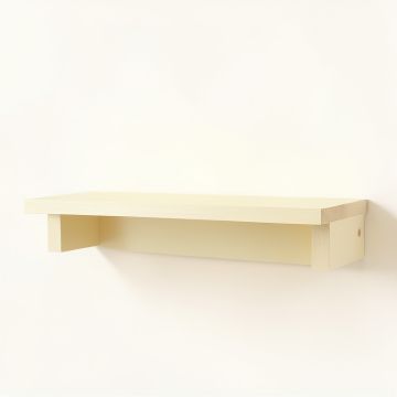 Field Bend Wall-Mounted Shelf - Cream (synthetic illustration; no displayed measurements)