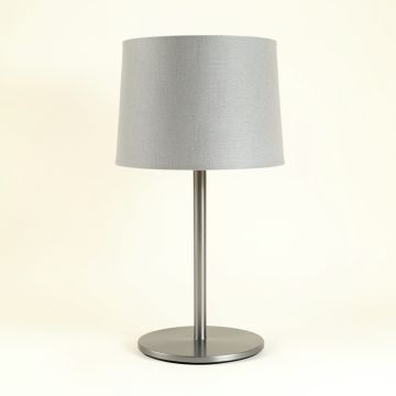 Fern Crossing Table Lamp With A Plain Fabric Shade - Gray (synthetic illustration; no displayed measurements)