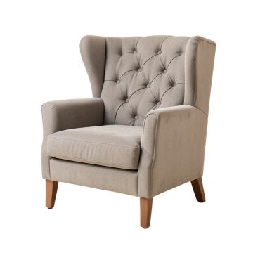 Hollange 24.25 '' Wide Tufted Polyester Wingback Chair