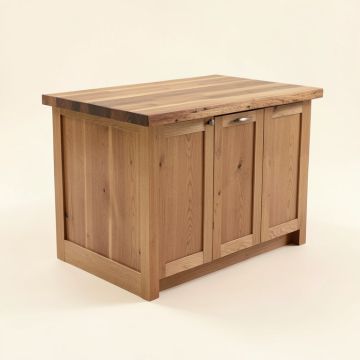 Meigs Furniture Kitchen Island With Butcher Block Top (synthetic illustration; no displayed measurements)