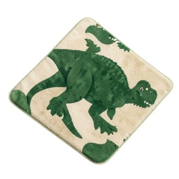 Dinosaurs Cartoon Of Colorful Different Dinosaur Silhouette Bath Rug