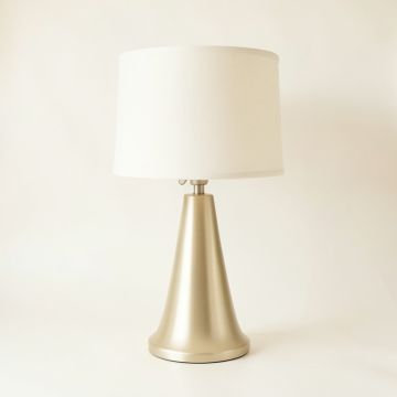 Hazel Branch Table Lamp With A Plain Fabric Shade - Ivory (synthetic illustration; no displayed measurements)