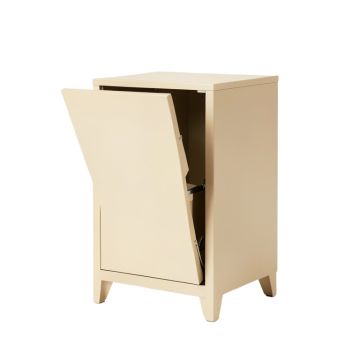 Shore Arc Freestanding Pull-Out Hamper Cabinet - Beige