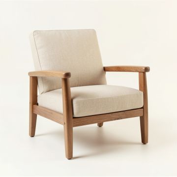 Hazel Brook Upholstered Armchair - Beige (synthetic illustration; no displayed measurements)