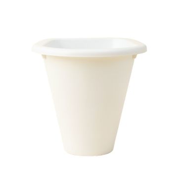 Dune Bend Empty Railing Planter With Integral Brackets - White (synthetic illustration; no displayed measurements)