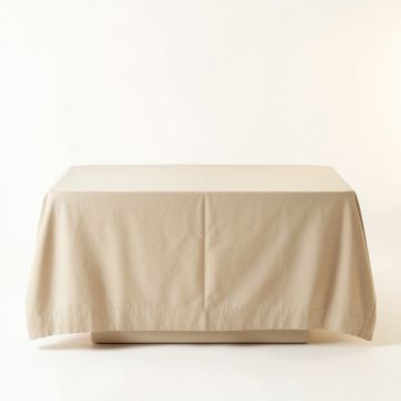 Shore Arc Flat Bed Sheet - Beige (synthetic illustration; no displayed measurements)