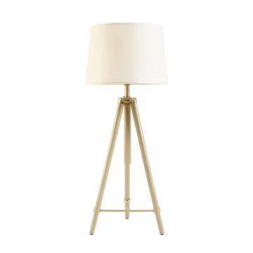 Sage Brook Floor Lamp With A Plain Fabric Shade - Ivory