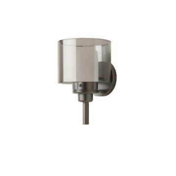 Alder Crossing Wall Sconce Mounted On A Plain Wall - Gray