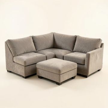 Brás 158 '' Wide Microfiber/Microsuede Reversible Down Cushion Modular Corner Sectional With Ottoman (synthetic illustration; no displayed measurements)