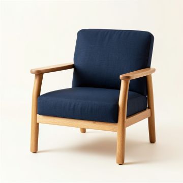 Wren Canyon Upholstered Armchair - Navy (synthetic illustration; no displayed measurements)