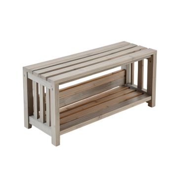 Vale Crest Shoe Storage Bench - Gray