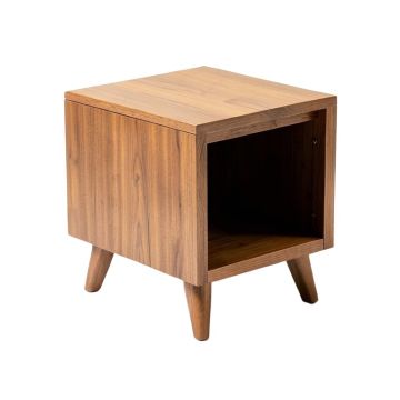 Seo Solid Wood 4 Legs End Table With Storage
