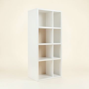 Cliff Branch Narrow Cubby Tower - White (synthetic illustration; no displayed measurements)