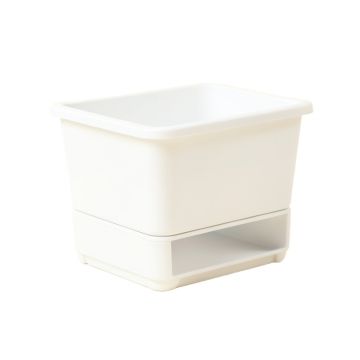 Elm Bridge Empty Raised Planter - White