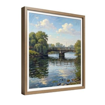`` The Bridge At Argenteuil 1874 '' By Claude Monet Framed Painting Print On Wrapped Canvas