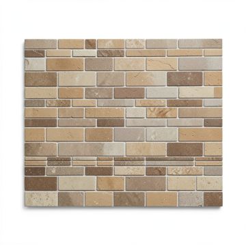 Brick 3.1 '' X 12 '' Ceramic Mosaic Wall Mosaic Tile (synthetic illustration; no displayed measurements)