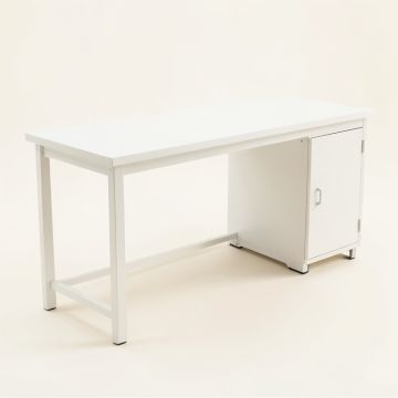 Olive Brook Empty Workshop Workbench - White (synthetic illustration; no displayed measurements)