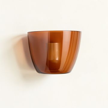 Olive Bridge Wall Sconce Mounted On A Plain Wall - Terracotta (synthetic illustration; no displayed measurements)
