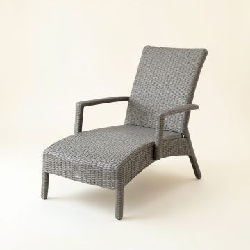 Flint Bridge Outdoor Lounge Chair - Gray (synthetic illustration; no displayed measurements)