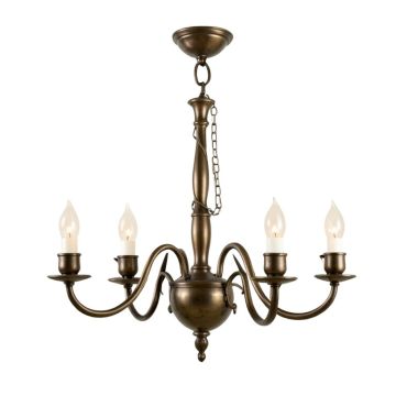 Elijah 5 - Light Shaded Classic / Traditional Chandelier