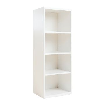 Fern Edge Narrow Cubby Tower - White