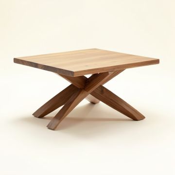Narron Solid Wood Cross Legs Coffee Table (synthetic illustration; no displayed measurements)