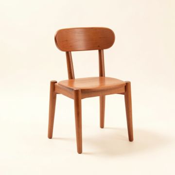 Oak Branch Small Chair - Terracotta (synthetic illustration; no displayed measurements)