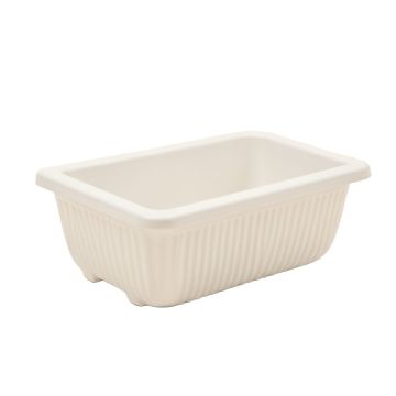 Lake Bluff Empty Railing Planter With Integral Brackets - White