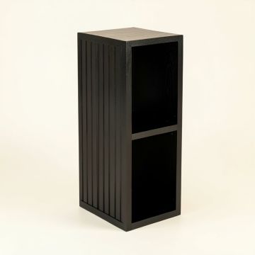 Flint Branch Narrow Cubby Tower - Black (synthetic illustration; no displayed measurements)