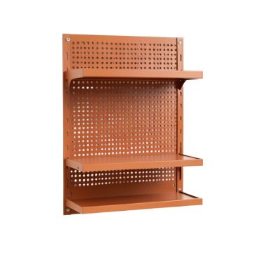 Holly Bluff Empty Wall-Mounted Tool Organizer Panel - Terracotta