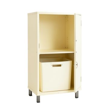 Olive Bridge Freestanding Pull-Out Hamper Cabinet - Cream