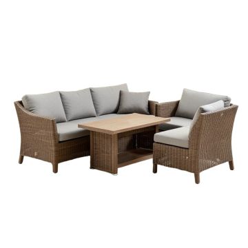 Enoch Modern Outdoor 3 Piece Seating Group