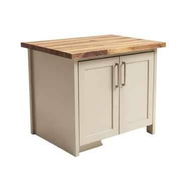 Edalyn Kitchen Island With Butcher Block Top
