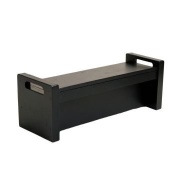 Elm Brook Narrow Outdoor Storage Bench - Black