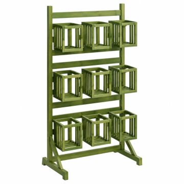 Wren Bluff Empty Vertical Garden Frame - Green