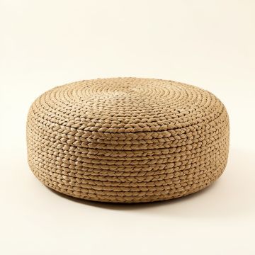 Mayes Round Water Hyacinth Woven Pouf (synthetic illustration; no displayed measurements)
