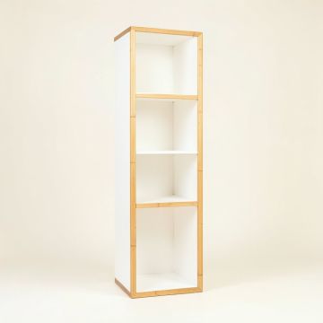Vale Crest Narrow Cubby Tower - White (synthetic illustration; no displayed measurements)