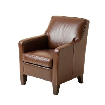 Acel Genuine Leather Upholstered Dining Chair