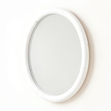 Olive Crest Framed Wall Mirror - White (synthetic illustration; no displayed measurements)