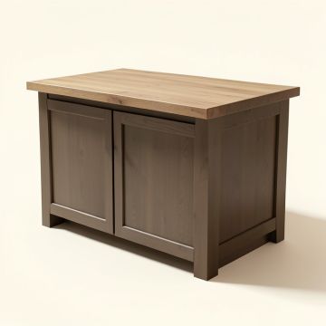 Collette Kitchen Island With Solid Wood Top (synthetic illustration; no displayed measurements)
