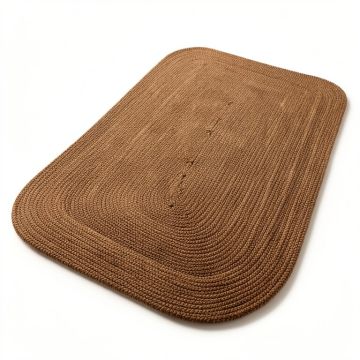 Aradia Braided Cotton Brown Area Rug (synthetic illustration; no displayed measurements)