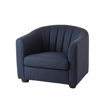 Alder Branch Upholstered Armchair - Navy