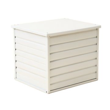 Linden Canyon Closed Outdoor Storage Box - White
